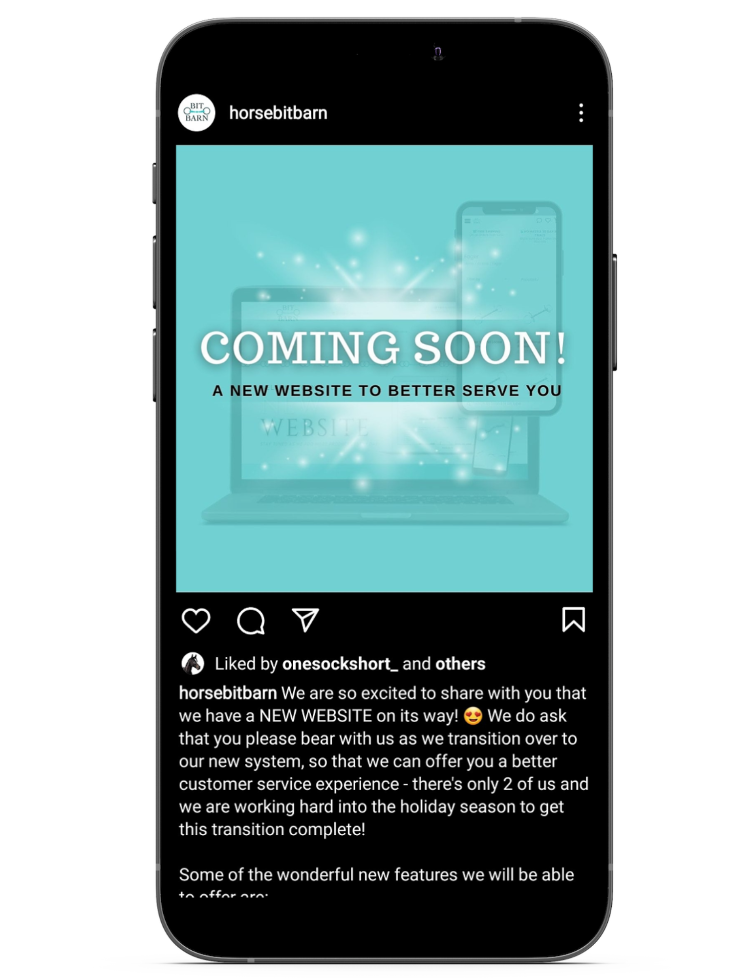 Coming Soon Website SM post example